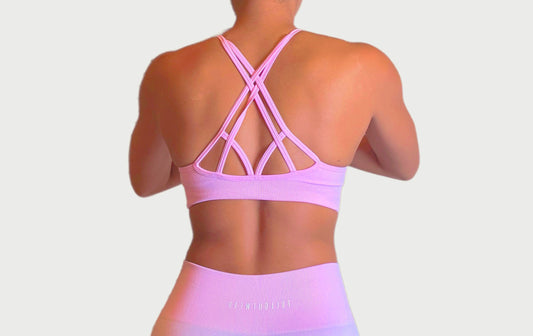 Cotton Candy Pink Sports Bra