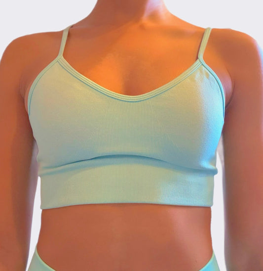 Cotton Candy Teal Sports bra