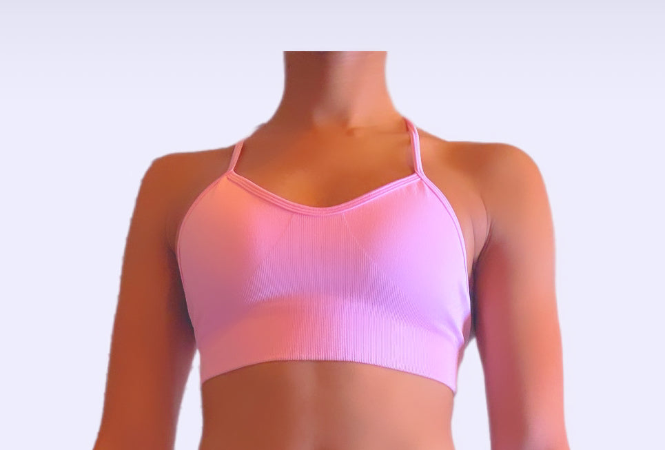 Cotton Candy Pink Sports Bra